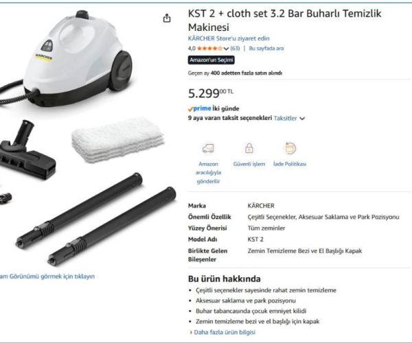 KST 2 + cloth set 3.2 Bar Buharlı Temizlik Makinesi