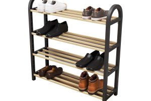 🛍️ Sinbo Sto 6710 Ahşap Çubuklu Ayakkabılık, 4 Katlı, ‎16.94 x 20.93 x 18.95 cm
