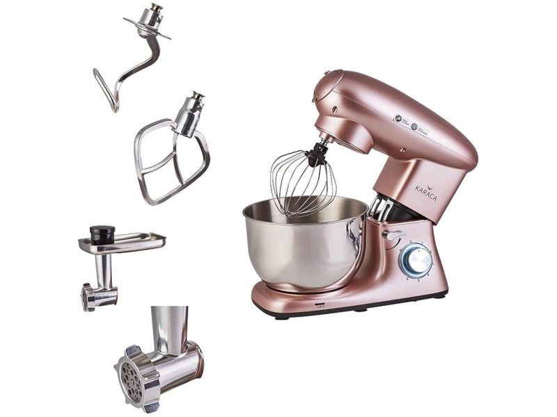 🛍️ Karaca Multichef Stand Mikser, 1400W, 5.5L Hacim, Paslanmaz Çelik, Rose Gold