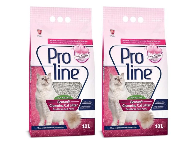 🛍️ Proline Renkli ve Kokulu Bentonit Kedi Kumu, 10 L (2 paketi)