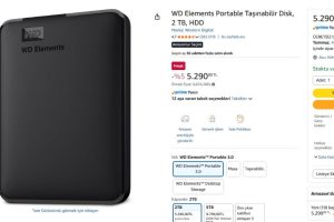 WD Elements Portable Taşınabilir Disk, 2 TB, HDD