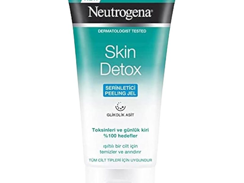 🛍️ Neutrogena – Arındırıcı Skin Detox Peeling (150 ml tüp) – Glikolik asit içeren, tüm cilt tipleri için temizleme jeli – Toksinlere ve kirlilik kalıntılarına karşı, ışıltılı bir cilt görünümü için