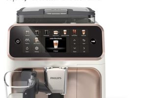 Philips 5500 Serisi LatteGo Tam Otomatik Espresso Makinesi 20 Sıcak ve Soğuk İçecek, Renkli Dokunmatik Ekran, Beyaz Roze Renk, QuickStart, SilentBrew Teknolojisi (EP5543/80)