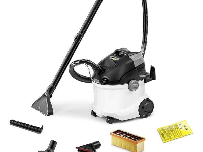 🛍 Kärcher SE 5 elektrikli süpürge, çok fonksiyonlu 3’ü 1 arada ürün, halı ve sert zeminler, konforlu 2 tank sistemi, beyaz