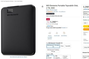 WD Elements Portable Taşınabilir Disk, 2 TB, HDD