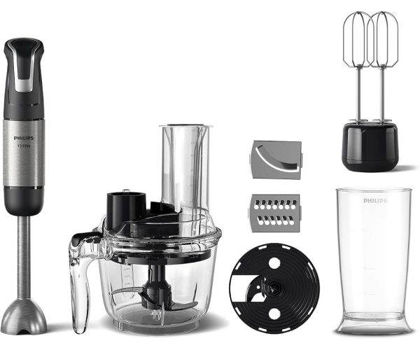 🛍 Philips 5000 Serisi El Blender – SpeedTrigger Kontrolü, 1200W Motor, Paslanmaz Çelik Bıçaklar, Bebek Maması Hazır, Mikser ve Gıda İşlemci Aksesuarları (HR2695/01)