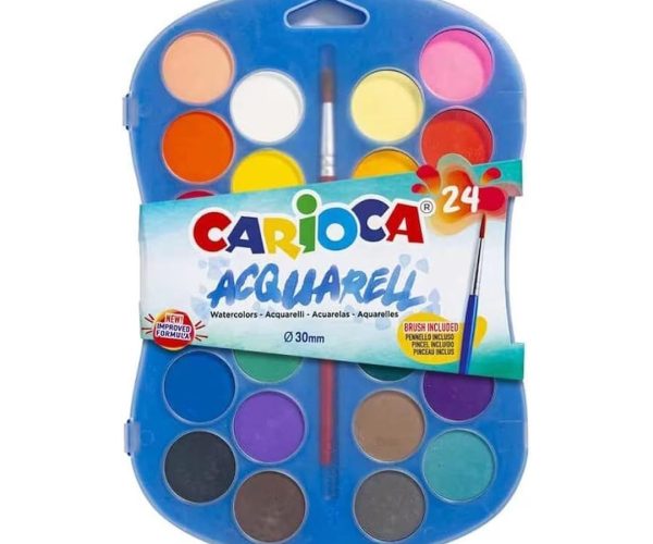 🛍️ Carioca Sulu Boya 30 Mm. Fırçalı 24’Lü Yeni