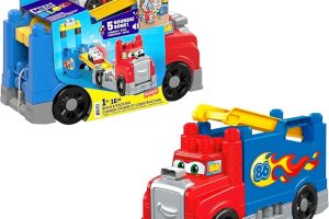 (%76.28) Mega Bloks Araç ve Tır Oyun Seti, 1-5 Yaş Arası Çocuklar İçin, 16 Parçadan Oluşan Blok Oyuncakları FVJ01