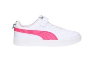 🛍️ Puma Puma Rickie AC PS Unisex Yetişkin Futbol Ayakkabısı, Puma White Sunset Pink, 31