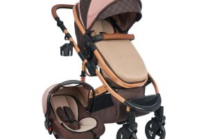 🛍️ Joell 1712 Truva Travel Sistem Bebek Arabası, Altın/Kahve