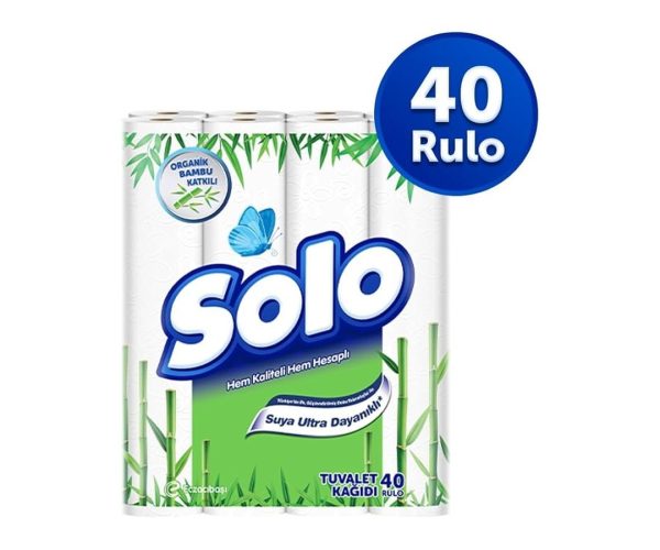 🛍️ SOLO Bambu Katkılı Tuvalet Kağıdı 40’lı