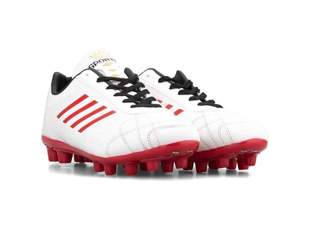 🛍️ SPORTAÇ Lig Messi Numara 42 Multiground Erkek Futbol Krampon BEYAZ_KIRMIZI