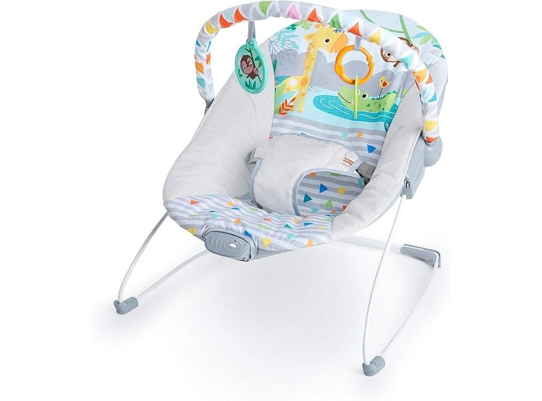 🛍️ Bright Starts Ana Kucağı Rahatlatıcı Titreşimler Bebek Koltuğu   Çıkarılabilir Oyuncak Barı, Kaymaz Ayak, 0 6 Ay, 9 kg’ya Kadar (Safari Eğlencesi)