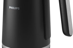 (%46.77) Philips 7000 Serisi Çift Yalıtımlı Su Isıtıcısı – 1.7L Paslanmaz Çelik, 6 Sıcaklık Ayarı, Sıcak Tutma, Hızlı Kaynatma, Dokunmaya Güvenli Dış Yüzey, Siyah (HD9396/90)
