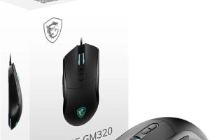 MSI FORGE GM320 Oyuncu Mouse, 12800 DPI Optik Sensör, RGB LED, 7 Düğme, USB 2.0, Siyah, 1.5m Kablo