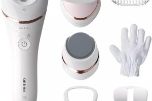 (%50.24) Philips Epilasyon Cihazı, Islak ve Kuru Kablosuz Kullanım, LED Işık, Ekstra Geniş Başlık, Hassas Bölge Başlığı, Pedikür Ayak Törpüsü, 6 Aksesuar Dahil, Beyaz Renk, BRE730/05