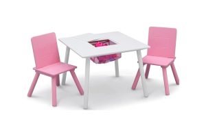 🛍️ Delta Children Çocuk Masa ve Sandalye Seti, Saklamalı (2 Sandalye Dahil)