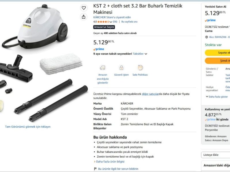 KST 2 + cloth set 3.2 Bar Buharlı Temizlik Makinesi