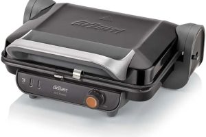 Arzum AR2005 Izgara Ve Tost Makinesi, Paslanmaz Çelik, 1800 Watt, Siyah