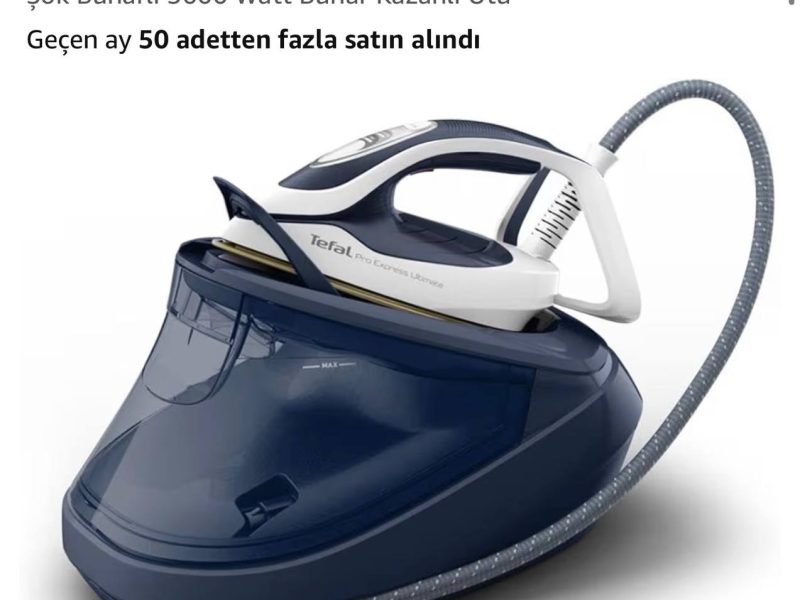Tefal GV9720 Pro Express Ultimate II 170 gr Sürekli ve 590 gr Şok Buharlı 3000 Watt Buhar Kazanlı Ütü