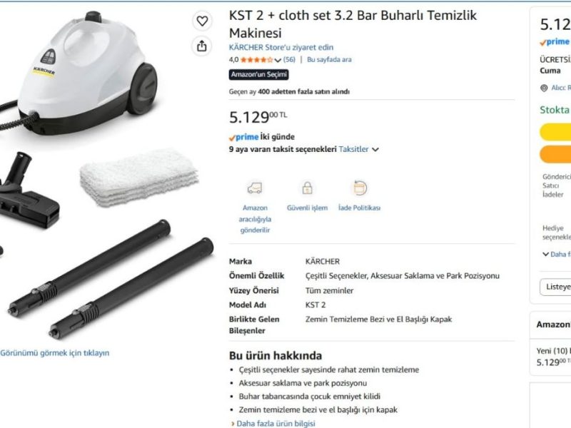 KST 2 + cloth set 3.2 Bar Buharlı Temizlik Makinesi