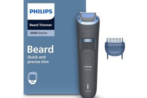 🛍️ Philips Beard Trimmer 3000 Serisi, Siyah, 20 Uzunluk Ayarı, Kendini Bileyen Bıçaklar, 60 Dakika Kablosuz Kullanım, USB A Şarj, BT3617/15