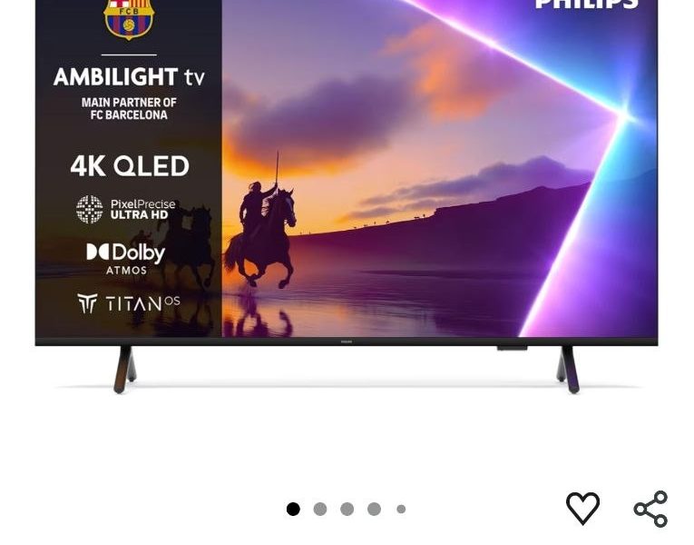 Philips Ambilight TV 55PUS8500/62 4K UHD QLED 139cm 55 inç Smart TV Dolby Atmos Titan OS