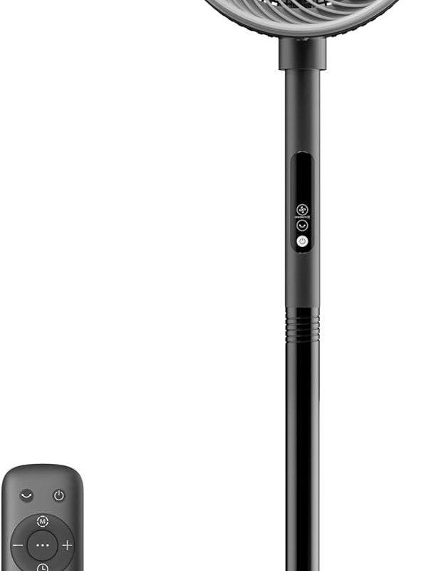 Pelonis Uzaktan Kumandalı Vantilatör, 36dB Sessiz Çalışma, Hız Ayarı, 60-111cm Ayarlanabilir Yükseklik, Dikey ve Yatay Eksende Salınım, 35 Watt