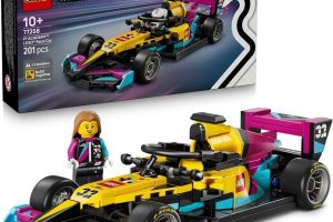 LEGO Speed Champions F1 ACADEMY LEGO Yarış Arabası 77258-10 Yaş ve Üzeri Çocuklar için Kasklı ve Peruklu Bir Kadın Sürücü Minifigürü İçeren Yaratıcı Oyuncak Yapım Seti, Hediye Fikri (201 Parça)