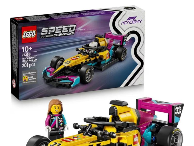 LEGO Speed Champions F1 ACADEMY LEGO Yarış Arabası 77258-10 Yaş ve Üzeri Çocuklar için Kasklı ve Peruklu Bir Kadın Sürücü Minifigürü İçeren Yaratıcı Oyuncak Yapım Seti, Hediye Fikri (201 Parça)
