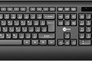 (%22.6) Lenovo Lecoo KW202 Kablosuz Türkçe Dizilim QWERTY Tam Boyutlu Bilek Desteği Kompakt Win/Mac Evrensel Uyumlu Sıvı Dökülmesine Dayanıklı 1200DPI Optik Fare Türkçe Q Klavye Mouse Seti Siyah