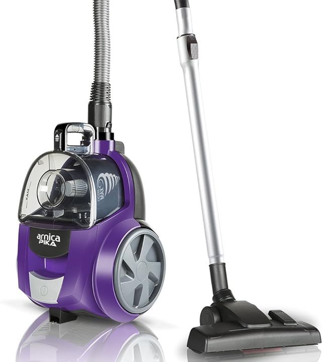 (%23.42) Arnica Pika Mor Toz Hazneli Elektrikli Süpürge, 2.5 L Hazne, 750 W, AFS Filtre, Mor