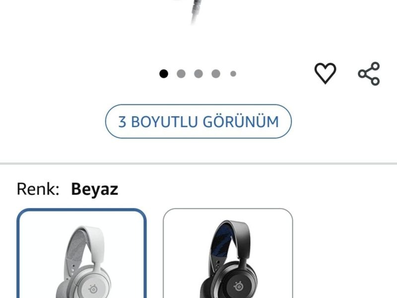 SteelSeries Arctis Nova 1 – Multi-Platform Gaming Kulaklık – Hi-Fi Sürücü – 360° Surround Ses – AirWeave Memory Foam Kulak Yastıkları – Gürültü Önleyici Mikrofon, PC, PS5, PS4, Switch, Xbox – Beyaz