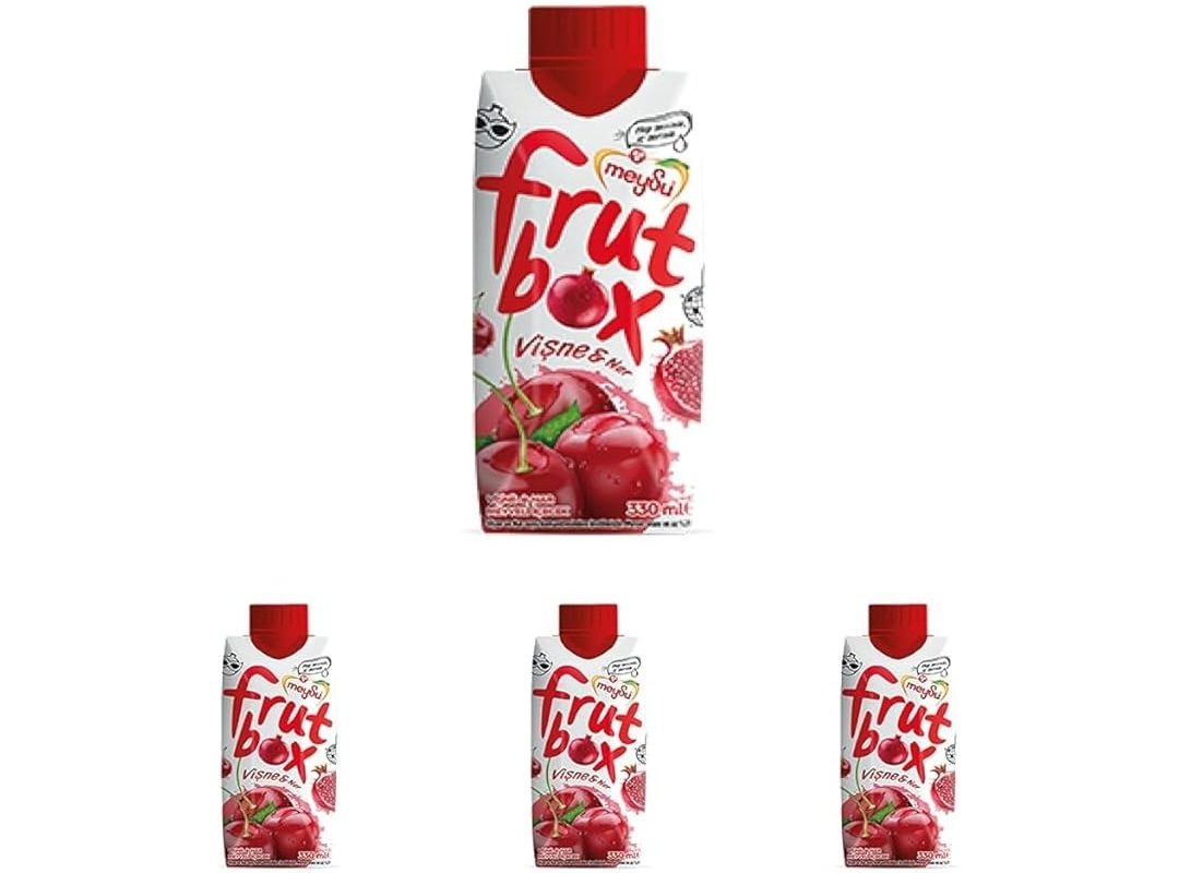 🛍️ Meysu 330 Mililitre Frutbox Vişne Nar Meyveli İçecek 4lü paket