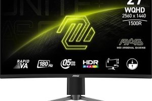 (%37.02) MSI 27″ MAG 27CQ6PF Gaming Monitör, Kavisli, WQHD, 16:9, 1500R, Rapid VA, 180Hz, 0.5ms, Freesync