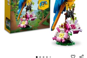 LEGO Creator Egzotik Papağan 31136-7 Yaş ve Üzeri Çocuklar için Papağan, Balık ve Kurbağa Modelleri İçeren Yaratıcı Oyuncak Yapım Seti (253 Parça)