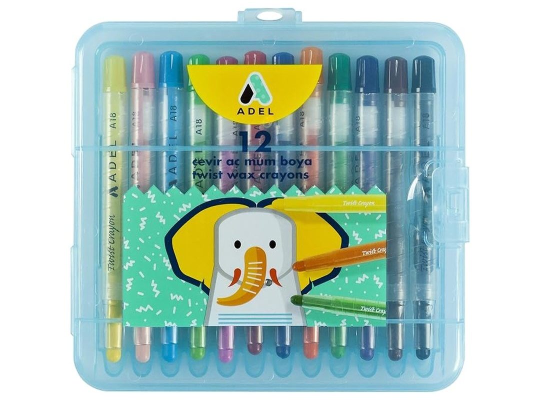 🛍️ Adel Çevir Aç Mum Boya, YB, 12 Renk