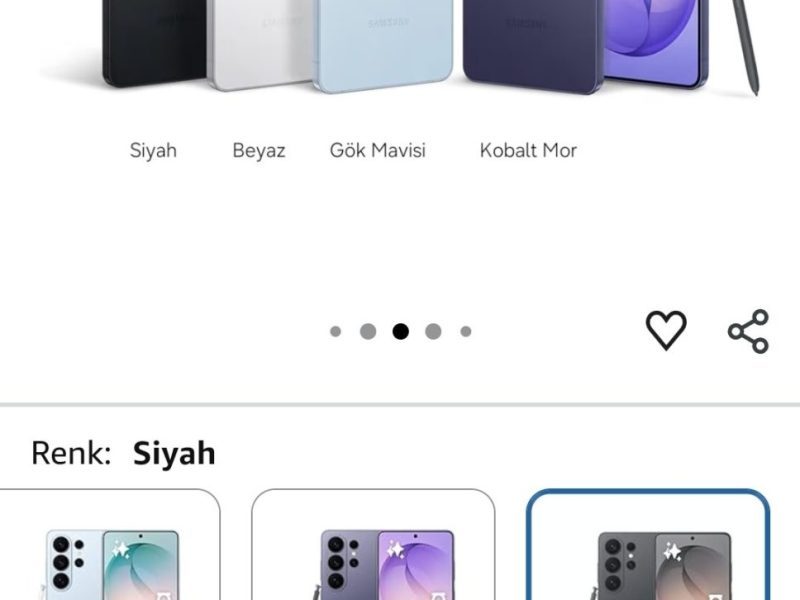 🤖Samsung Galaxy S26 Ultra Siyah, 512GB Depolama, Yapay Zeka Telefonu, 12GB Bellek, Özelleştirilmiş AP, Yerleşik Gizlilik Ekranı, Photo Assist, 200MP Kamera, 5000mAh Pil – 92.116₺