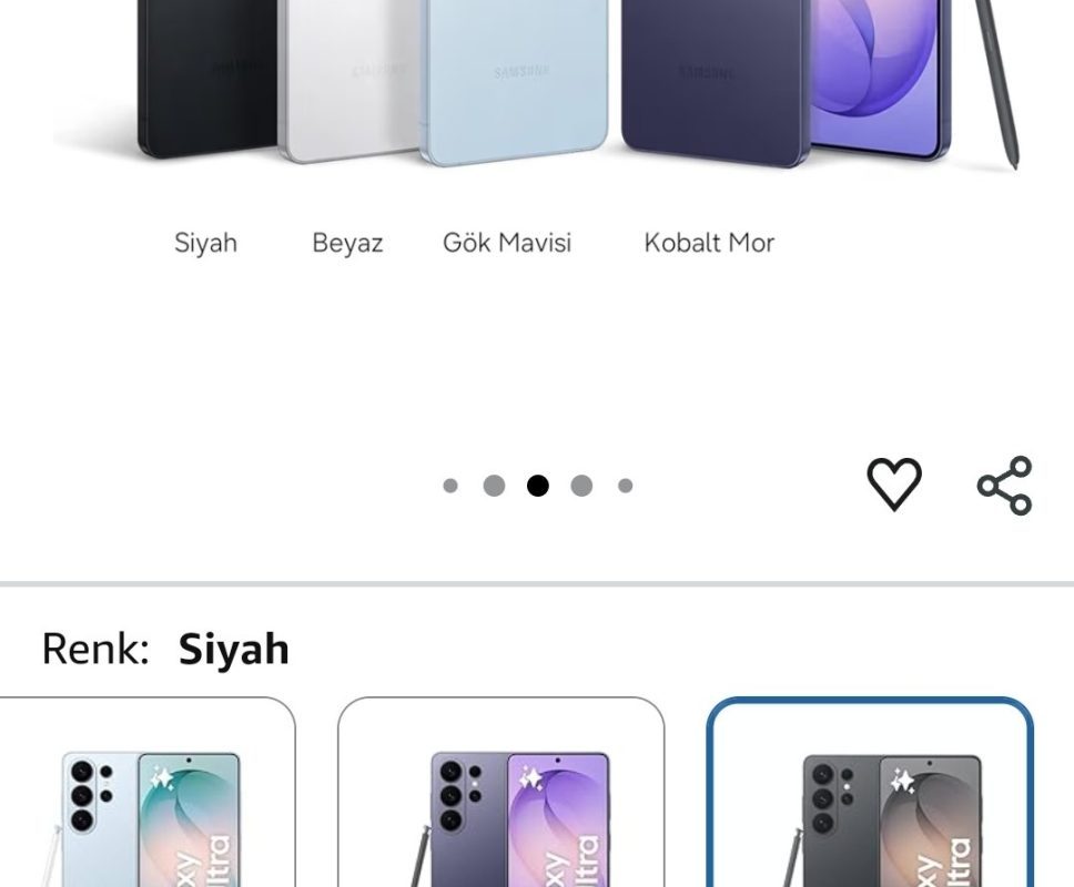 🤖Samsung Galaxy S26 Ultra Siyah, 512GB Depolama, Yapay Zeka Telefonu, 12GB Bellek, Özelleştirilmiş AP, Yerleşik Gizlilik Ekranı, Photo Assist, 200MP Kamera, 5000mAh Pil – 92.116₺