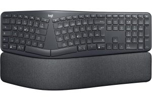 🛍 Logitech K860 ERGO Gelişmiş Ergonomik Kablosuz Klavye, Bilek Desteği, Bluetooth ve USB Bağlantılı, Sessiz, Özelleştirilebilir Tuşlu, Konforlu Bölünmüş Türkçe Q Klavye, Siyah