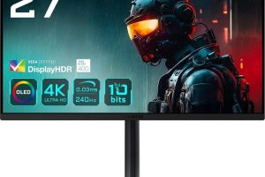 🛍 GIGABYTE MO27U2 26,5″ QD-OLED Gaming Monitor, 4K UHD (3840×2160), 240Hz, 0.03ms GTG, HDMI 2.1 & DP 1.4, DisplayHDR True Black 400, HDR 1000 nits, KVM & USB-C, Dahili Hoparlör