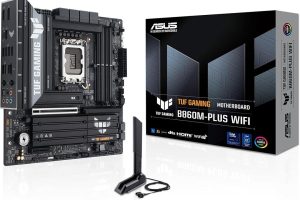 🛍 ASUS TUF GAMING B860M PLUS WIFI Intel mATX anakart, 12+1+2+1 80A DrMOS güç aşamaları, DDR5, PCIe 5.0, 3xM.2 yuvaları, WiFi 7, 2.5Gb Ethernet, DisplayPort, HDMI, DP Alt modlu USB 20Gbps Tip-C