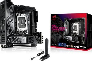 🛍 ASUS ROG STRIX Z890-I GAMING WIFI Intel Z890 LGA1851 DDR5 9200 HDMI 2xUSB4 2x M2 USB3.2 WiFi 7 + BT AURA RGB 2.5Gbit LAN Mini ITX 10+1+2+1 Güç Aşamaları, Thunderbolt 4, Anakart