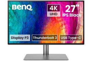 🛍 BenQ PD2725U grafik monitörü (AQCOLOR teknolojisi, 27 inç, 4K UHD, IPS, P3 renk alanı, Thunderbolt/USB-C şarj, DP/HDMI, KVM, donanım kalibre edilmiştir, HDR 400, yüksekliği ayarlanabilir), MacBook