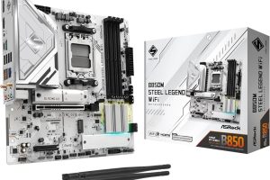 🛍 ASRock B850M Steel Legend WiFi Micro ATX Anakart AMD AM5, 4x DDR5, 3x M.2 SSD, HDMI 4K 120Hz, WiFi 7, 3x USB Type-C