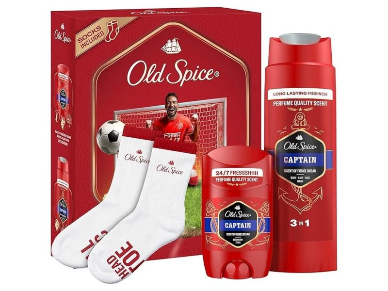 🛍️ Old Spice Footballer Hediye Seti: Captain Deodorant Stick 50 ml, DuşJeli 250 ml ve Çorap