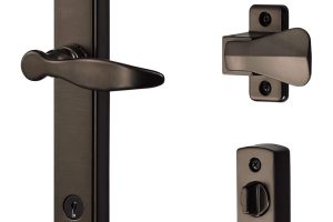 🛍 Ideal Security Sallanan kapılar için sürgü kilitli kapı kolu, yağlanmış bronz (4 parçalı set)