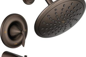 🛍 Moen T2233EPORB Eva Tub and Shower Faucet Trim with Eco-Performance Rainshower, Valve Required, Oil Rubbed Bronze