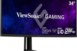 🛍 VIEWSONIC XG341C-2K GAMING MONITOR 34 1MS 200HZ VA MINI LED 3440X1440 WQHD 720 HDMI DP USB TYPE C 1500R KAVIS FREESYNC PREMIUM PRO