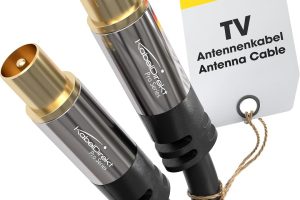 🛍 KabelDirekt – 4K Anten Kablosu, Koaksiyel Kablolar – 15m – Dijital ve Analog TV için TV Kablosu, Metal Konnektörler – 0,5-20m arasında mevcut (Fişten Dişi Uca, DVB-C/DVB-T/DVB-S için, siyah)